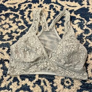 Gray Rue21 lace bralette with mesh back!
